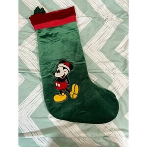 Disney Rare Vintage Mickey Mouse Holiday Christmas Stocking USED